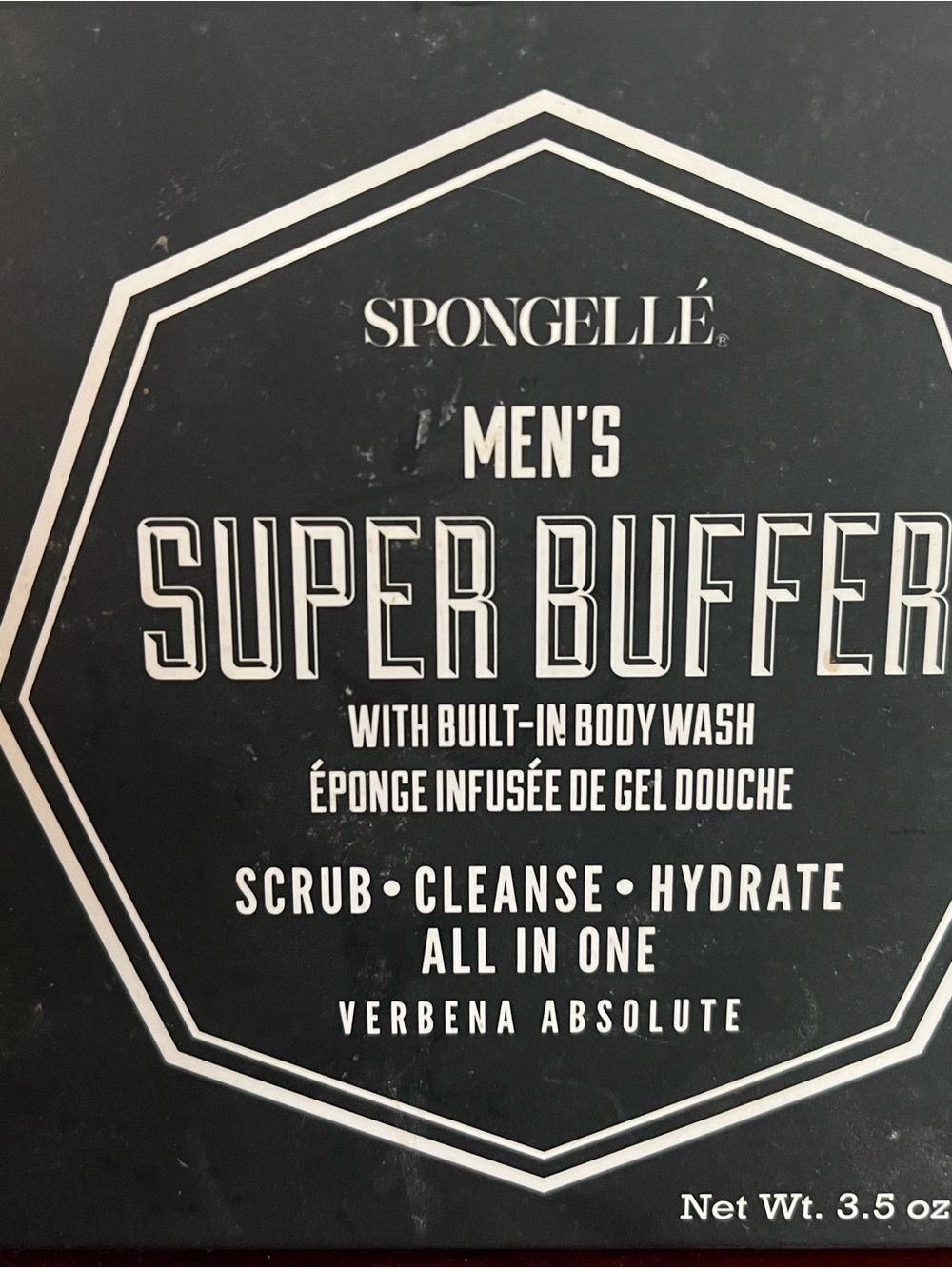 Spongellé Men's Super Buffer - Black and White